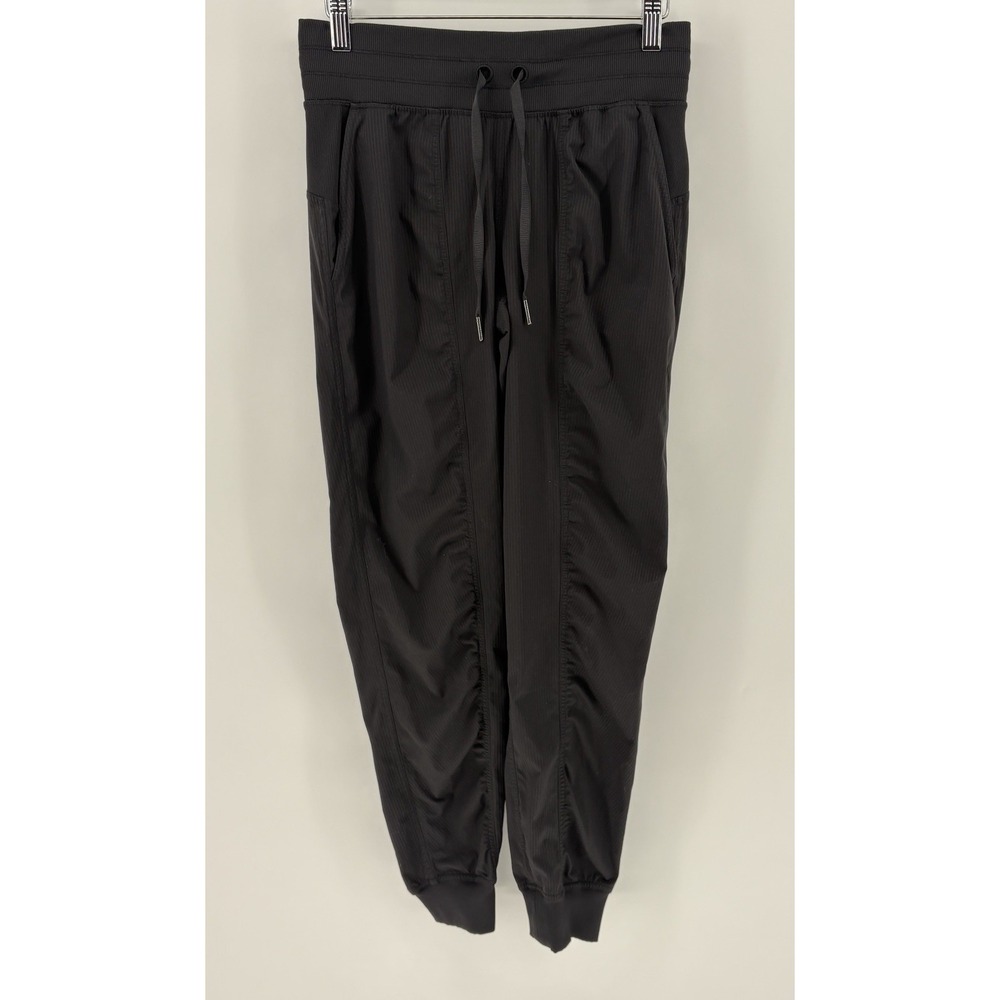 Lululemon Dance Studio Mid-Rise Jogger Pants Womens Size 4 Black Striped